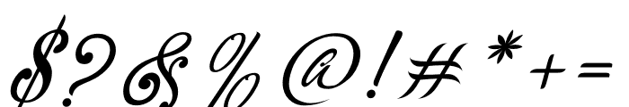 Marxellina Italic Font OTHER CHARS