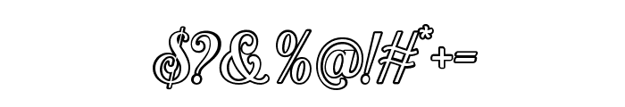Marysville Italic Outline Font OTHER CHARS