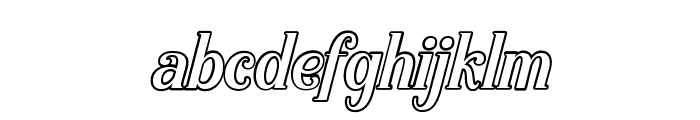Marysville Italic Outline Font LOWERCASE
