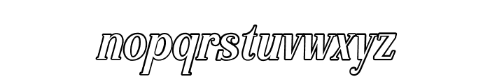 Marysville Italic Outline Font LOWERCASE