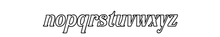 Marysville-ItalicOutline Font LOWERCASE
