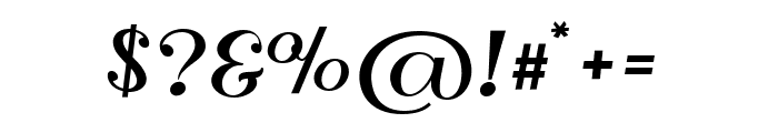 Masculine Script Regular Font OTHER CHARS