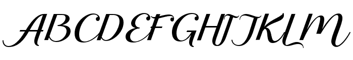 Masculine-Slanted Font UPPERCASE