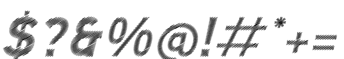Mashetic Scribble Italic Font OTHER CHARS