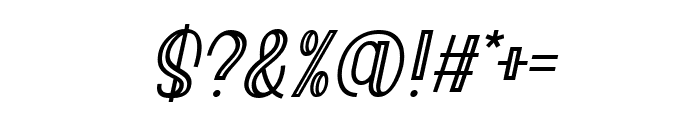 Masrun Carved Italic Font OTHER CHARS