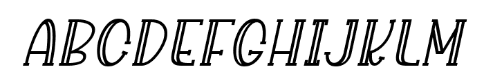 Masrun Carved Italic Font LOWERCASE