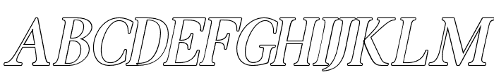 MasterSerifLightOutline Font UPPERCASE