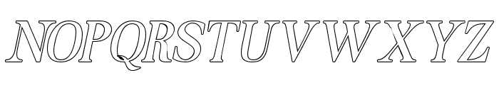 MasterSerifLightOutline Font UPPERCASE