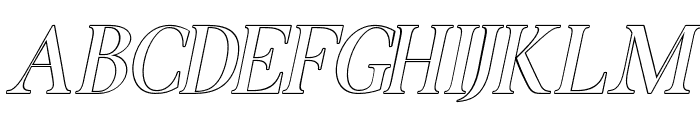 MasterSerifOutlineItalic Font UPPERCASE