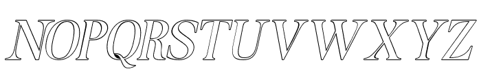 MasterSerifOutlineItalic Font UPPERCASE