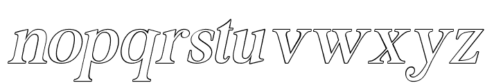 MasterSerifOutlineItalic Font LOWERCASE