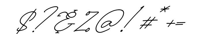 Masteria Italic Font OTHER CHARS