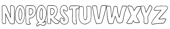 Materials Fantastic Outline out Font UPPERCASE