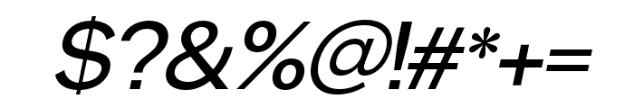 Matte Medium Italic Font OTHER CHARS