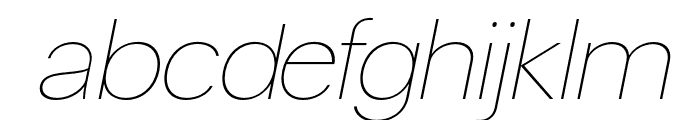 Matte Thin Italic Font LOWERCASE