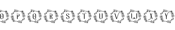 Mawar Flower Monogram Font LOWERCASE