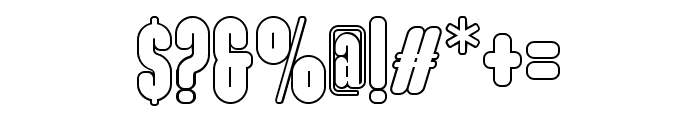Maximalis Condensed Outline Font OTHER CHARS