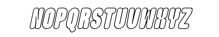 Maximalis Italic Outline Font UPPERCASE