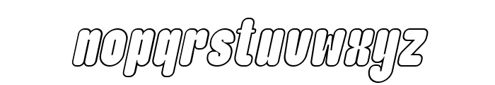 Maximalis Italic Outline Font LOWERCASE