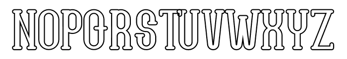 Maybury Outline Font UPPERCASE
