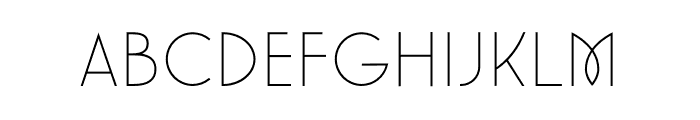 Mayfair Thin Font LOWERCASE