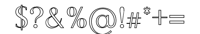 Mechanized-Outline Font OTHER CHARS
