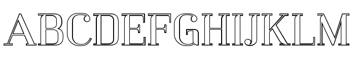Mechanized-Outline Font UPPERCASE