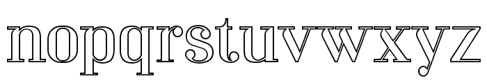 Mechanized-Outline Font LOWERCASE