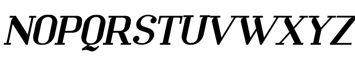 Mechanized SemiBold Italic Font UPPERCASE