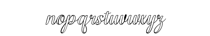 Media Calligraphy Outline Slant 14 Font LOWERCASE