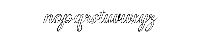 Media Calligraphy Outline Slant 18 Font LOWERCASE