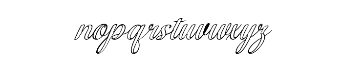 Media Calligraphy Outline Slant 26 Font LOWERCASE