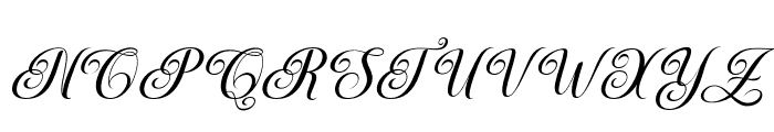 Media Calligraphy Slant 18 Font UPPERCASE