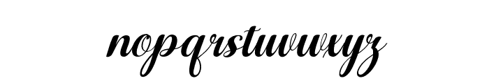 Media Calligraphy Slant 18 Font LOWERCASE