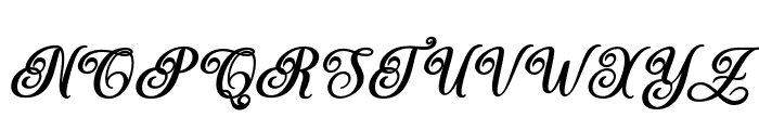 MediaCalligraphyBoldSlant14 Font UPPERCASE
