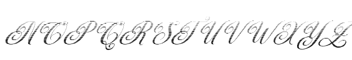 MediaCalligraphyHatchingSlant34 Font UPPERCASE
