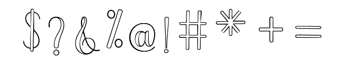 MediaCalligraphyOutline Font OTHER CHARS