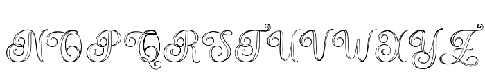 MediaCalligraphyOutline Font UPPERCASE