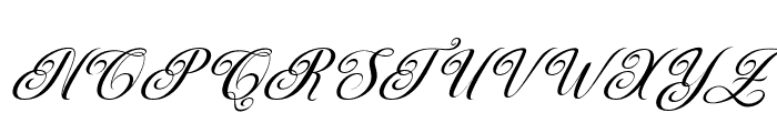 MediaCalligraphySlant30 Font UPPERCASE