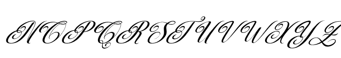 MediaCalligraphySlant38 Font UPPERCASE
