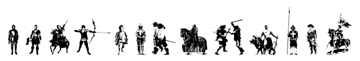 Medieval Characters Font UPPERCASE