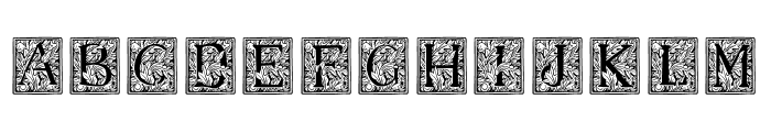 Medieval Leaves Font LOWERCASE