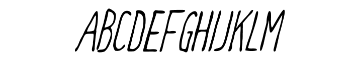 Meep Light Slanted Font UPPERCASE