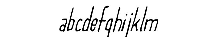 Meep Light Slanted Font LOWERCASE