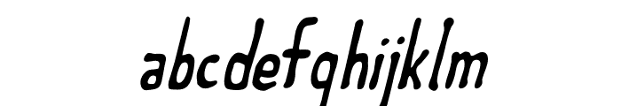 Meep-Slanted Font LOWERCASE