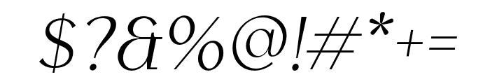 Meganoli Sans Slant Regular Font OTHER CHARS