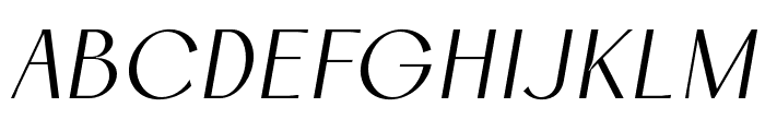 Meganoli Sans Slant Regular Font UPPERCASE