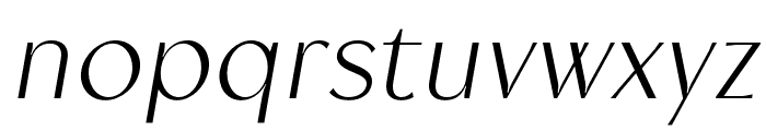 Meganoli Sans Slant Regular Font LOWERCASE