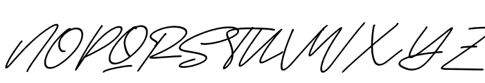 Megasta Signateria Signature Italic Font UPPERCASE