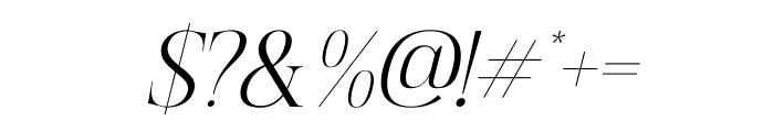 Megdira Italic Font OTHER CHARS